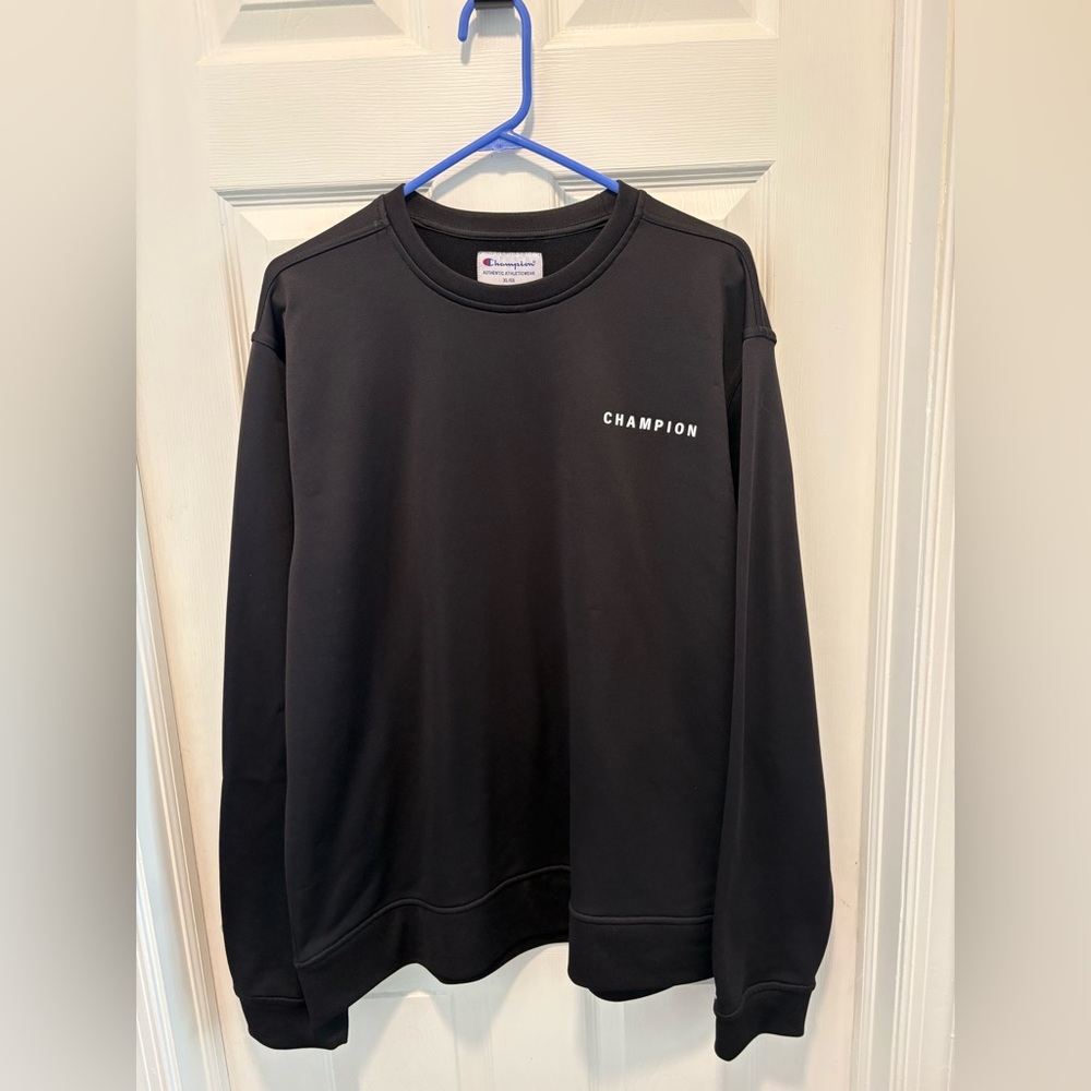 Champion - Men's Black Crewneck Top, Xl